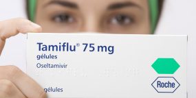 Teenage Girl. Mask Of Prevention Against Swine Influenza H1N1 And Tamiflu. (Photo By BSIP/UIG Via Getty Images)