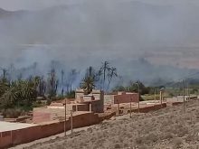 نيران تطال أجزاء من واحة أسرير ضواحي كلميم