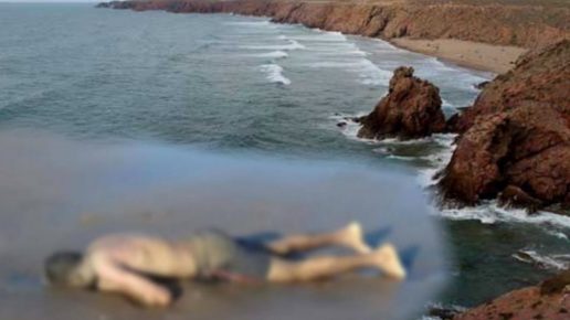 أمواج البحر بميرللفت تلفظ جثة مهاجر افناوي و أخر من كلميم و هذه هي التفاصيل
