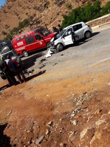 بالصور حادثة سير في فج اكني امغارن