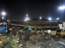 تفاصيل حادثة شاحنة “أكناري” التي انقلبت بسوق الجملة بالدار البيضاء