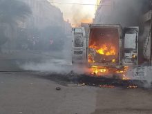 حريق في شارع إفني بكلميم