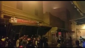 عاجل : بالفيديو حريق مهول بشارع الواد بكلميم