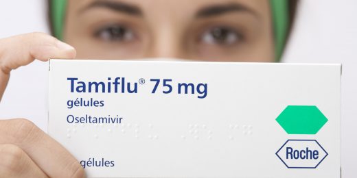 Teenage Girl. Mask Of Prevention Against Swine Influenza H1N1 And Tamiflu. (Photo By BSIP/UIG Via Getty Images)