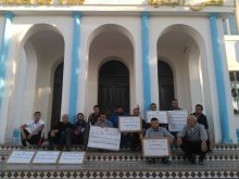 سيدي افني:وقفة احتجاجية تنديدا بتنصيب برج خاص بالاتصالات