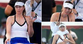 شارابوفا تنسحب من مباراة استعراضية بسبب دخان الحرائق