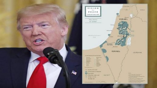 «صفقة القرن ».. ترامب ينشر خريطة حدود الدولة الفلسطينية الجديدة