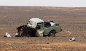 انفجار لغم على سيارة نواحي الداخلة