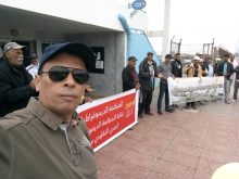 وقفة احتجاجية بميناء سيدي افني احتجاجا على توزيع المستودعات