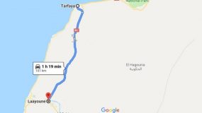 الرمال تقطع طريق العيون وكلتة زمور وطرفاية