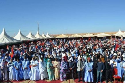 جماعة المحبس : تجمع جماهيري حاشد دعت له فعاليات سياسية وجمعوية وشيوخ القبائل بجهة وادنون