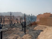 كلميم:حريق واحة تغجيجت وغياب إمدادات المياه