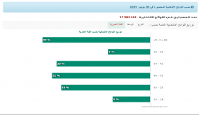 احصائيات المسجلين في اللوائح الانتخابية