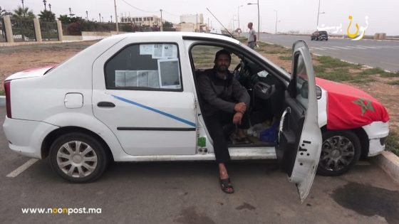 اعتصام سائق سيارة الأجرة الصغيرة بسيدي إفني