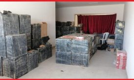 حادث انقلاب شاحنة يسفر عن حجز كمية من السجائر المهربة بايت ملول