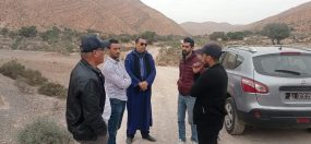 رئيس جماعة اباينو يعطي انطلاقة أشغال الطريق إلى دوار تكنفل