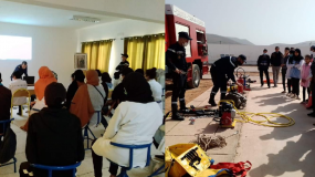 اليوم العالمي للوقاية المدنية أنشطة تحسيسية للتلاميذ ثانوية التأهيلية ميرلفت