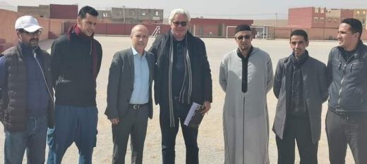 سيدي افني: لجنة من جامعة كرة القدم تقف على الجوانب التقنية للملعب الجماعي الباطيون بجماعة تيوغزة